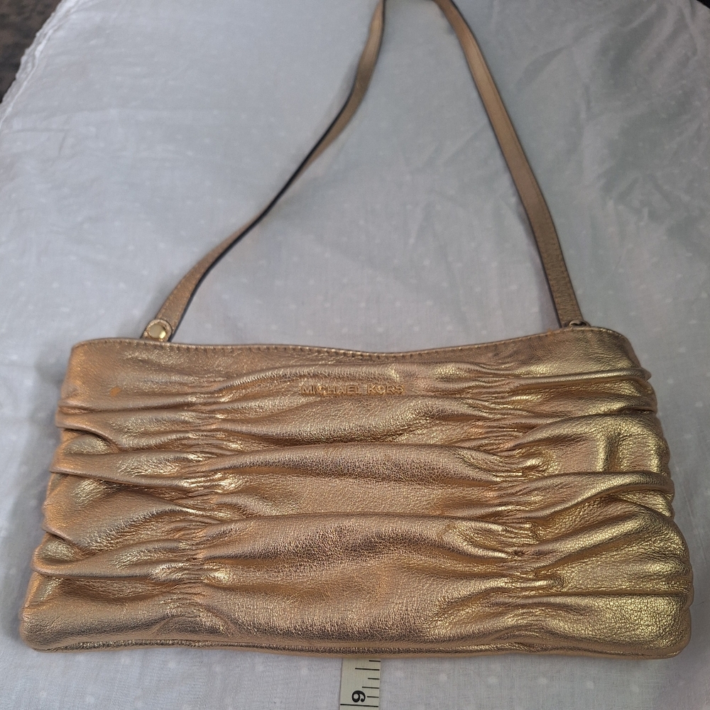 Michael By Michael Kors Gold Evening Purse/ clutch